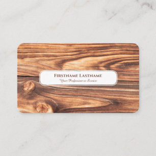 Modernes Holzdesign in elegantem Weiß Visitenkarte