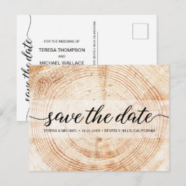 Modernes Holzkorn Rustikale Hochzeit nach Maß Postkarte