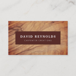 Modernes Holzschnitzereifahrzeug für den Bau eines Visitenkarte