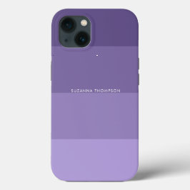 Modernes, horizontales Streifenpflaster Lila Case-Mate iPhone Hülle