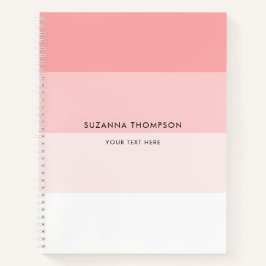 Modernes, horizontales Strip Rosa Notizbuch