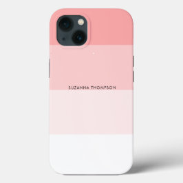 Modernes, horizontales Strippastellfarben Rosa Case-Mate iPhone Hülle