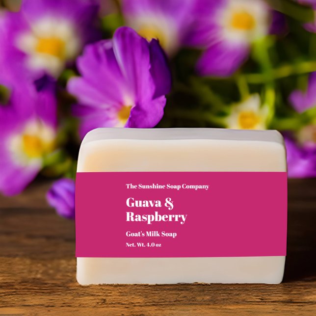 Modernes Hot Pink Soap Bauchband Einladungsbanderole (Von Creator hochgeladen)