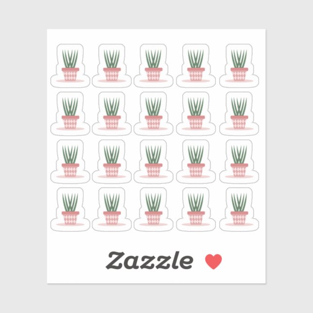 Modernes Houseplant Schlange Pflanze Planer Aufkleber (Blatt)