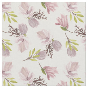 Modernes hübsches Blumenmuster in Aquarellfarben,  Stoff