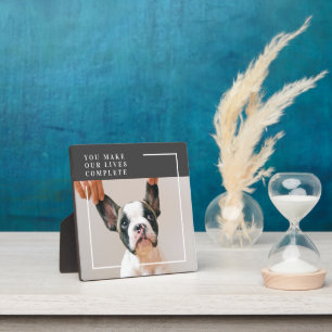 Modernes Hundebahn-Foto   Hundeschrift Fotoplatte