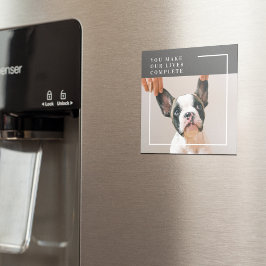 Modernes Hundebahn-Foto | Hundeschrift Magnet