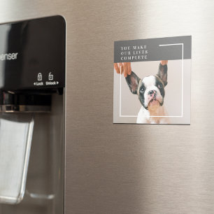 Modernes Hundebahn-Foto   Hundeschrift Magnet