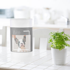 Modernes Hundebahn-Foto | Hundeschrift Mattglas Bierglas