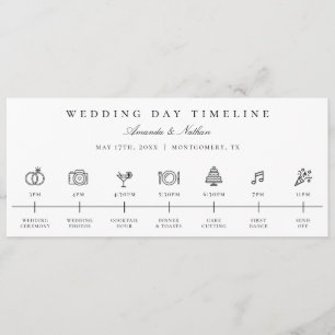 Modernes Icon für den Hochzeitstag Programm