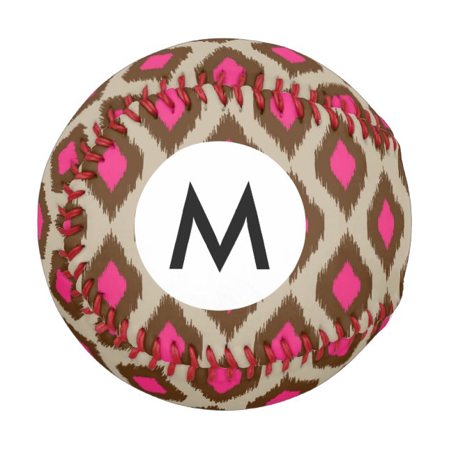 Modernes Ikat-Muster Baseball (Vorderseite Links)