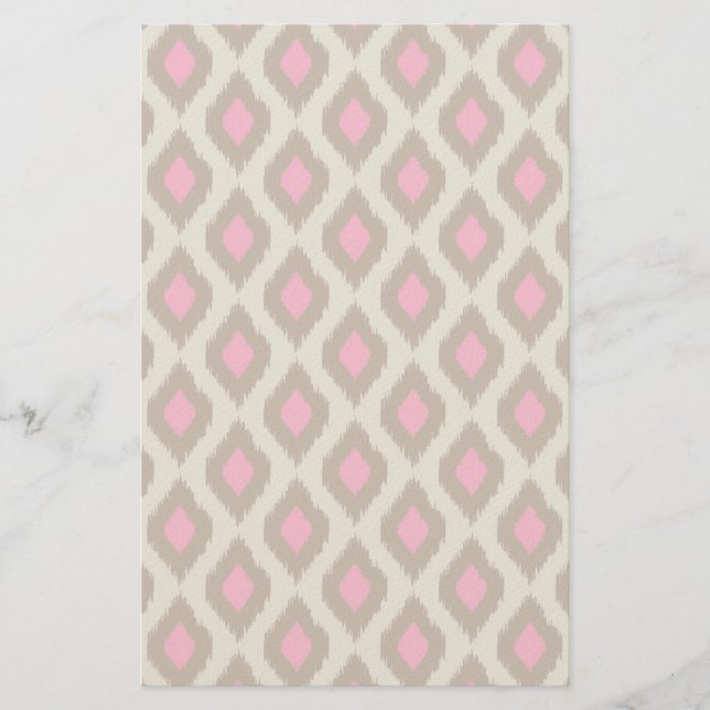 Modernes ikat Muster Briefpapier (Vorderseite)