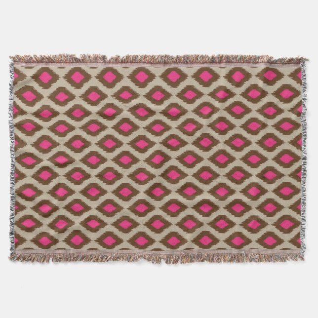 Modernes ikat Muster Decke (Vorderseite)