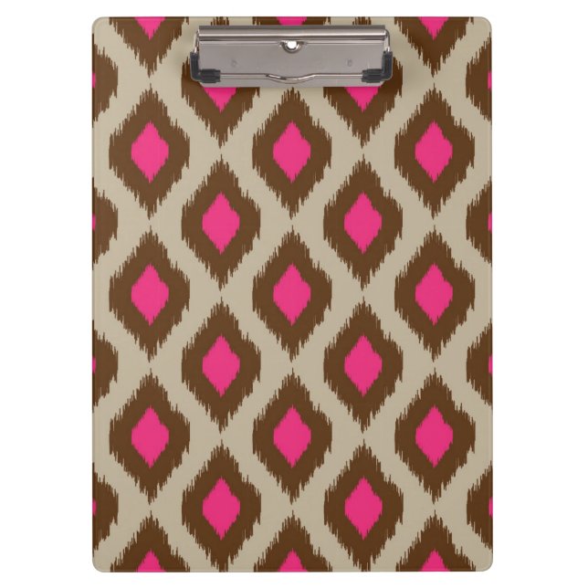 Modernes ikat Muster Klemmbrett (Vorderseite)