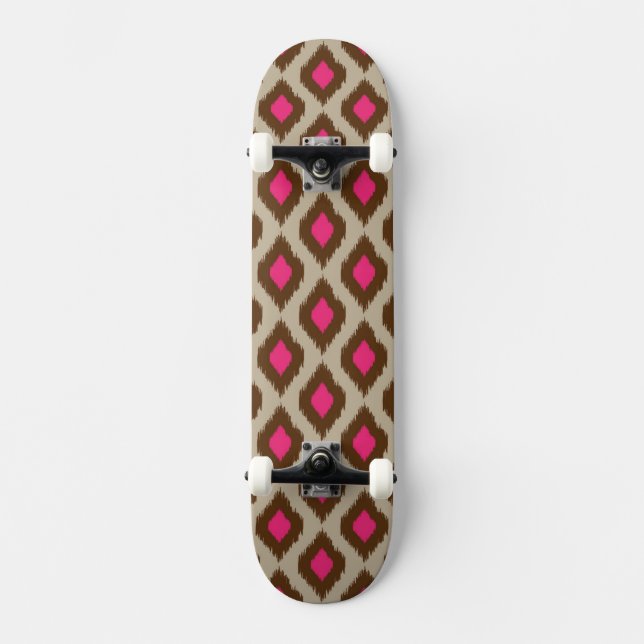Modernes ikat Muster Skateboard (Vorderseite)