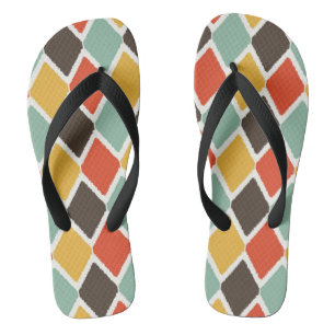 Modernes ikat Stammes- Modemuster Flip Flops