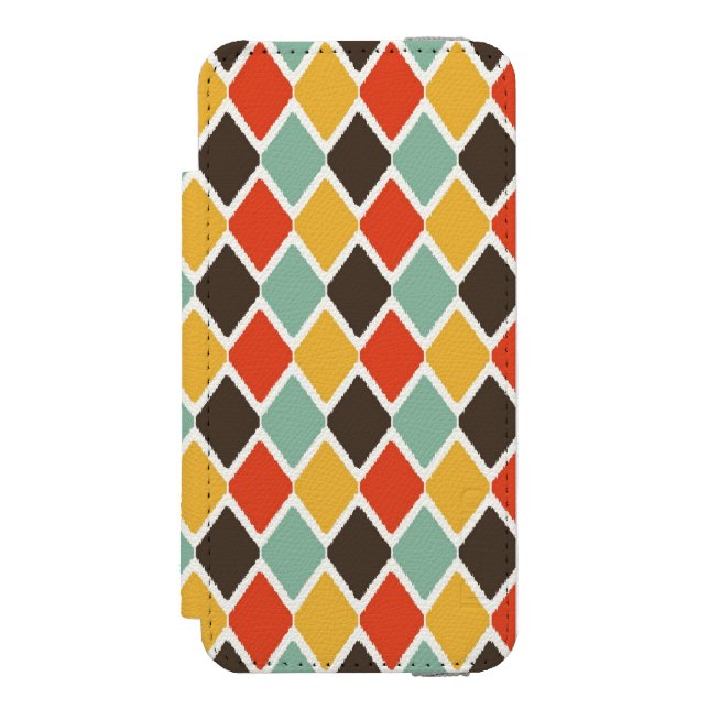 Modernes ikat Stammes- Modemuster Incipio iPhone Geldbeutel-Hülle (Folio Vorderseite)