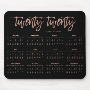 Modernes Imitat-Rosen-Gold der Typografie-2020 des Mousepad