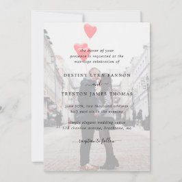Modernes Imitat Vellum Foto in einer Hochzeit Einladung