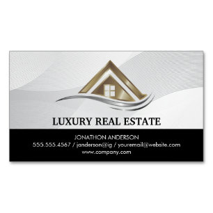 Modernes Immobilien-Logo Immobilienverwaltung Magnetische Visitenkarte