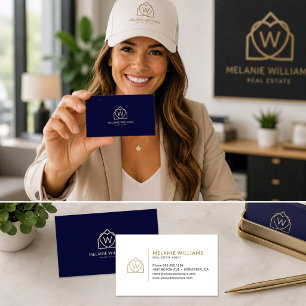 Modernes Immobilien-Werbemittel-Makler-Logo Visitenkarte