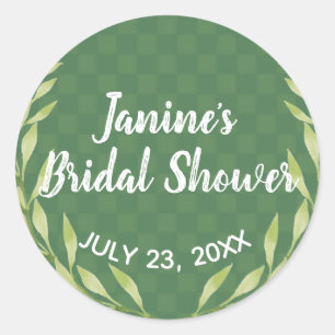 Modernes, individuell anpassbares Green Leaf Kraut Runder Aufkleber