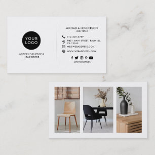 Modernes individuelles Logo, 3 Produktfotos & Soci Visitenkarte