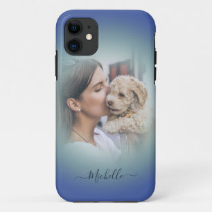Modernes, individuelles One Foto Blue Aquamarin Gr Case-Mate iPhone Hülle