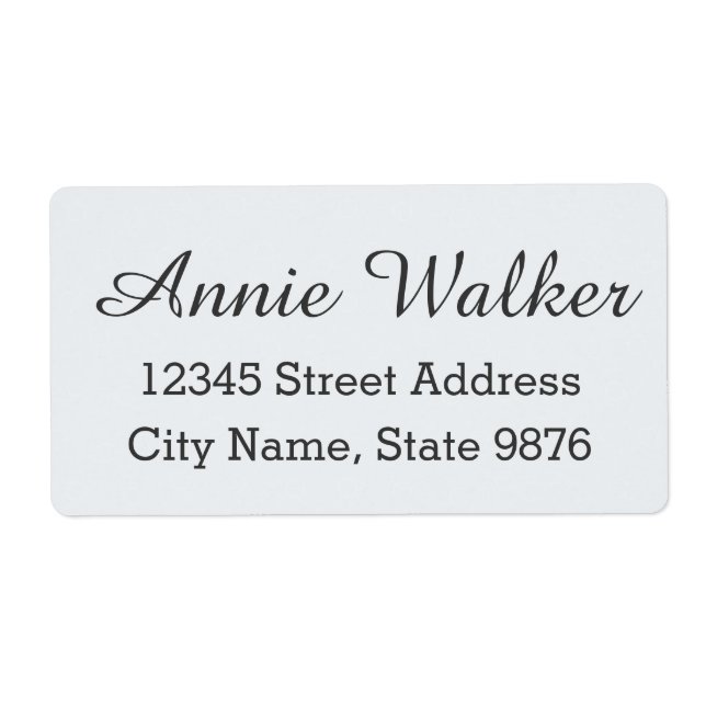 Modernes, individuelles Versandlabel - Klare Schne (Vorne)