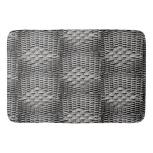 Modernes, industrielles Metal-Weave-Muster Badematte
