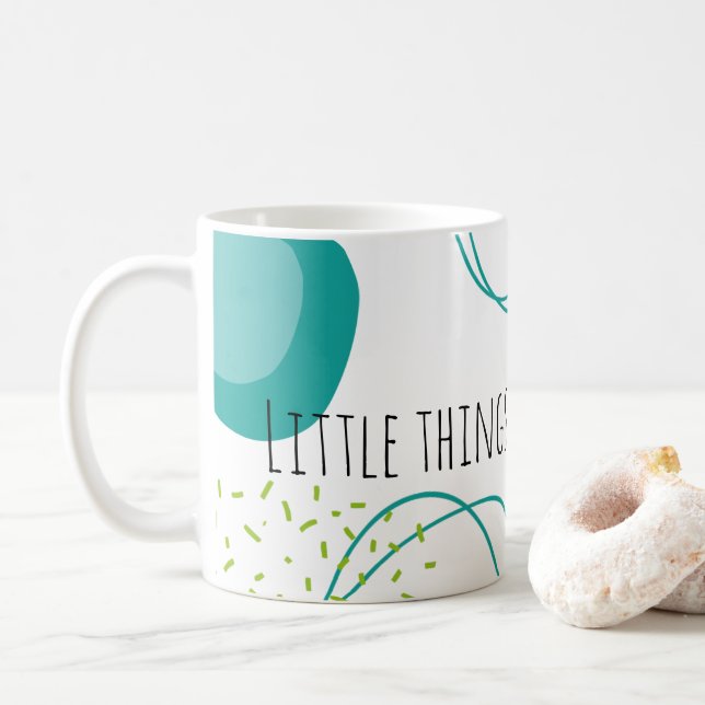 Modernes inspirierendes Zitat Kaffeetasse (Mit Donut)
