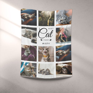 Modernes Instagram BEST CAT EVENT Foto Collage Fleecedecke
