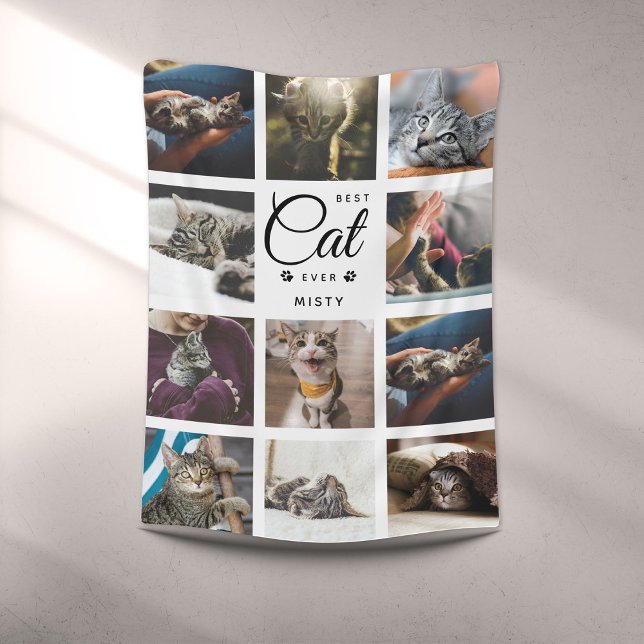 Modernes Instagram BEST CAT je Foto Collage Pet Fleecedecke (Von Creator hochgeladen)