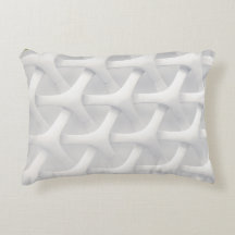 Modernes Interwoven White Accent Pillow
