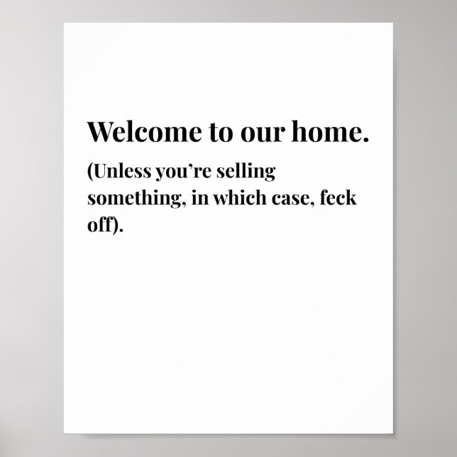 Modernes irisches lustiges irisches Zitatposter Poster (Vorne)