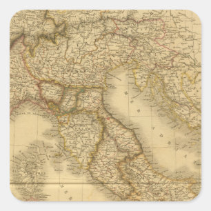 Modernes Italien Quadratischer Aufkleber