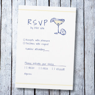 Modernes italienisches Limoncello RSVP Karte