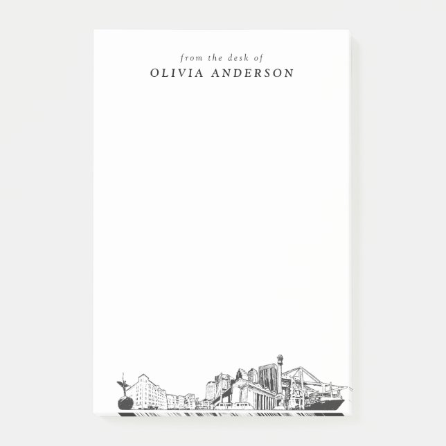 Modernes Jacksonville Berufliches Geschenk Persona Post-it Klebezettel (Vorderseite)