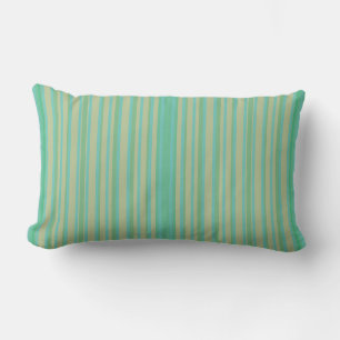 Modernes Jade Green Strip Lumbar Kissen