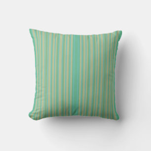 Modernes Jade Green Stripe Kissen