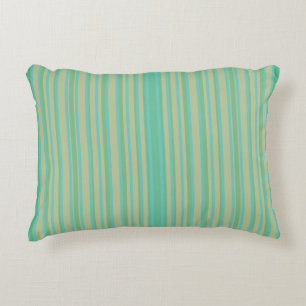 Modernes Jade Green Striping Accent Kissen