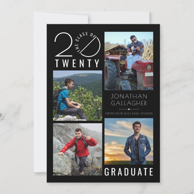 Modernes Jahr der Schwarzen Stylist im Abschluss Ankündigung (Vorderseite)