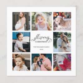 Modernes Jahr im Überblick 8 Foto Collage Holiday Einladung