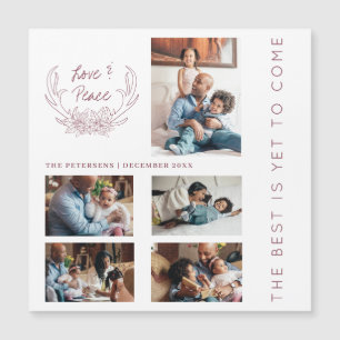 Modernes Jahr im Überblick Foto Collage Winterurla Magnetkarte