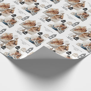 Modernes Japan Weihnachten Nordische Häuser 3 Foto Geschenkpapier