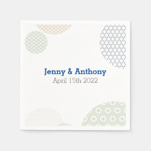 Modernes japanisches Papiermuster Serviette