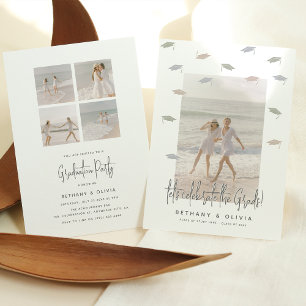 Modernes Joint Graduate Abschluss Celebration Einladung