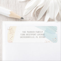 Modernes Joy Return Address Label