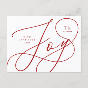 Modernes Joyscript Corporate/Business Design Postkarte