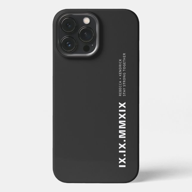 Modernes Jubiläum Datum römische Zahlen übereinsti iPhone Hülle (Rückseite)